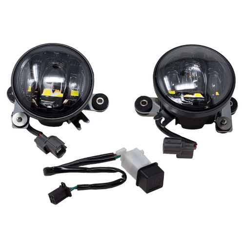 PATHFINDER FG105B LED FOG LIGHT KIT BLACK SMOKE LENS HON