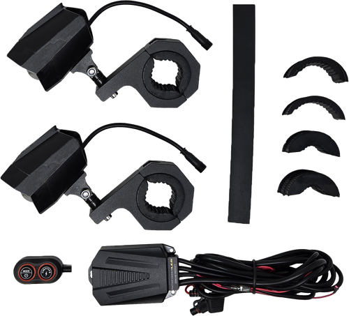 PATHFINDER PL80WRB DUAL SWITCHBACK LED LIGHTS BLACK WIRELESS REMOTE PR