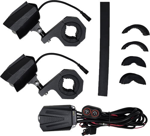 PATHFINDER PL80LRB DUAL SWITCHBACK LED LIGHTS BLACK WIRED REMOTE PR