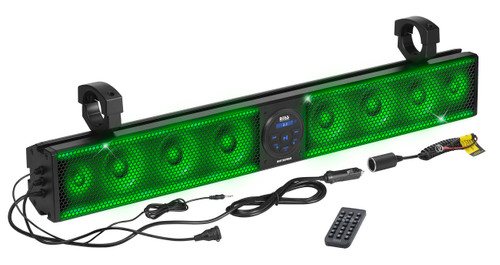 BOSS AUDIO BRT36RGB 36" RIOT SOUND BAR WITH RGB 8 SPEAKERS FITS 1.5-2.0" BARS