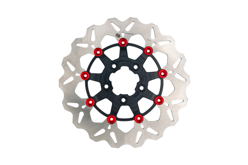 GBRAKES GBDU077 ROTOR 11.5" FLOATING WAVE FR BLACK/RED BUTTONS