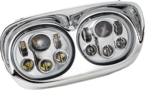 LETRIC LIGHTING CO LLC-LRHP-HCC LED HEADLIGHT CHR/CHR HALO FLTR `98-13