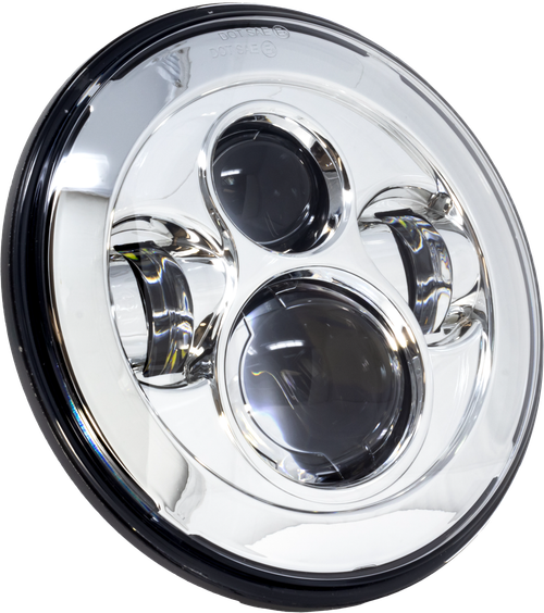 LETRIC LIGHTING CO LLC-ILH-7C 7" LED HEADLIGHT CHROME INDIAN