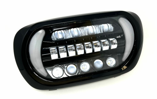 LETRIC LIGHTING CO LLC-3ERA-TS SHARK TOOTH INTERGRATED LED HEADLIGHT `00-13 FLTR
