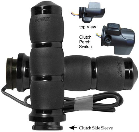 AVON AIR-96-FLY-RHT VELVET AIR FBW HEATED GRIPS 15-UP FLTR BLACK