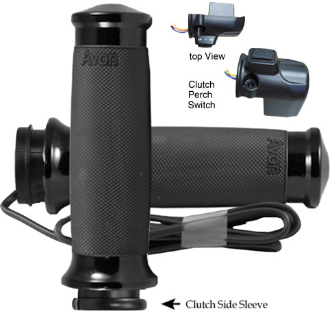 AVON CC-86-AN-FLY-RH CUSTOM CONTOUR FBW HEATED GRIPS 15-UP FLTR BLACK