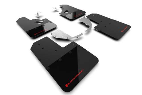 Rally Armor 21-25 Ford Bronco (Steel Bmpr + RR - NO Rptr/Sprt) Blk Mud Flap w/Red Logo - MF85-RR-ST-RD