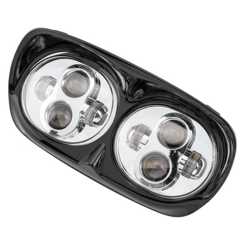 Letric Lighting LED Headlight 80W Hi/Lo Chrome/Black - LLC-LRH-BC