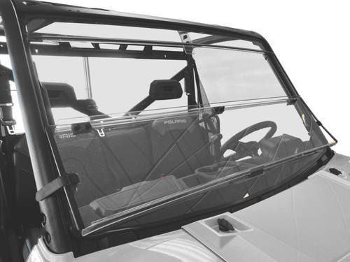 QuadBoss 15-19 Polaris Ranger 1000 Diesel Windbreak Folding Windshield - 375780