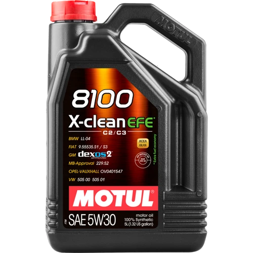 Motul 5L Synthetic Engine Oil 8100 X-Clean 5W30 - 111378