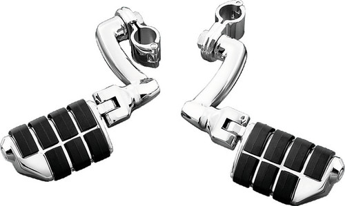 Kuryakyn Longhorn Offset Dually ISO Pegs With 1-1/4in Clamp Chrome - 4575