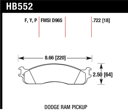 Hawk Super Duty Street Front Brake Pads - HB552P.722
