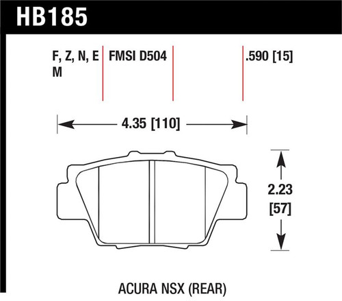 Hawk HPS Street Brake Pads - HB185F.590