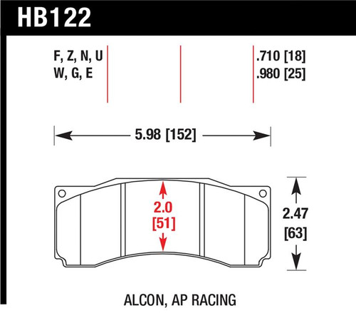 Hawk StopTech ST-60 Caliper Performance Ceramic Street Brake Pads - HB122Z.710