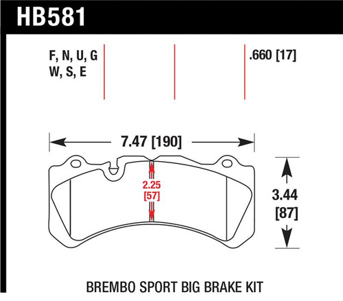 Hawk 09 Nissan GT-R R35 Brembo DTC-70 Race Front Brake Pads - HB581U.660