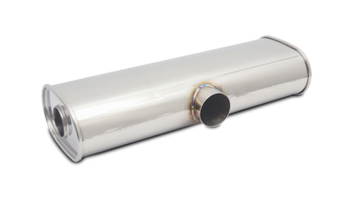 Vibrant StreetPower Oval Muff 6inx10inx24in long body 3in IDxdual 2.5in out Side in Split Dual outs - 10632