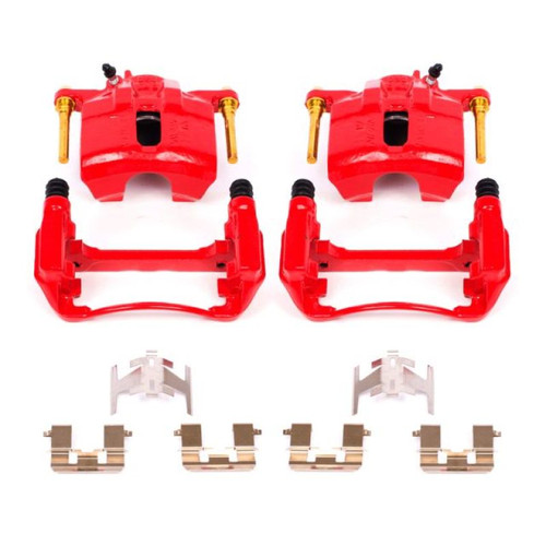 Power Stop 97-99 Acura CL Front Red Calipers w/Brackets - Pair - S1460