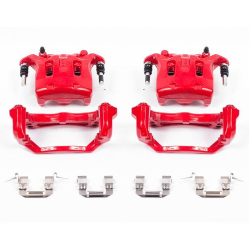 Power Stop 08-12 Infiniti EX35 Front Red Calipers w/Brackets - Pair - S2870B