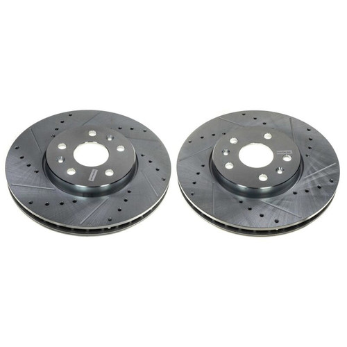 Power Stop 20-21 Chevrolet Corvette Front Evolution Drilled & Slotted Rotor - Pair - AR82200XPR