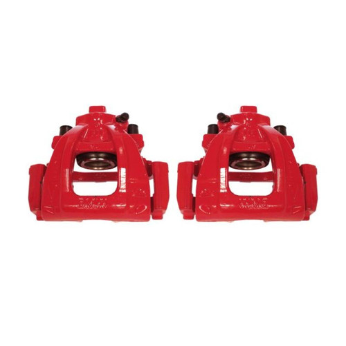 Power Stop 02-06 Mini Cooper Front Red Calipers w/Brackets - Pair - S2776