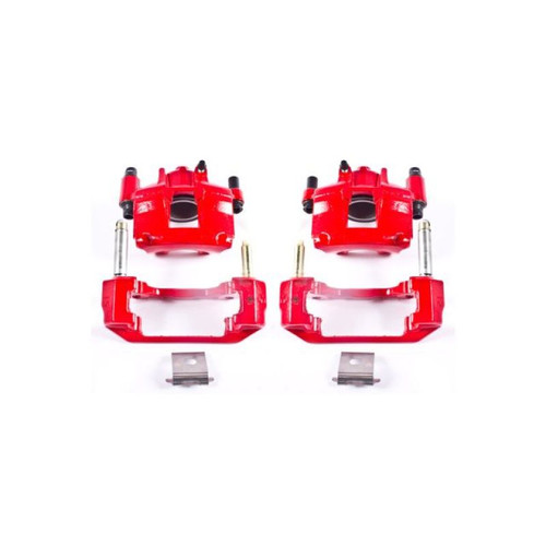 Power Stop 94-98 Ford Mustang Front Red Calipers w/Brackets - Pair - S4378