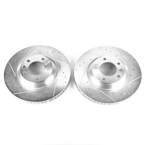 Power Stop 07-15 Audi Q7 Front Evolution Drilled & Slotted Rotors - Pair - EBR822XPR
