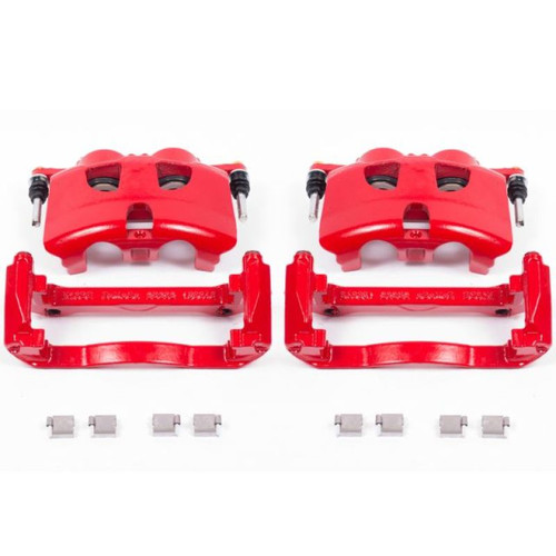 Power Stop 12-19 Ford F-150 Front Red Calipers w/Brackets - Pair - S5404