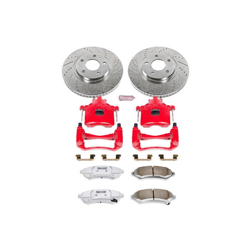 Power Stop 00-04 Buick LeSabre Front Z26 Street Warrior Brake Kit w/Calipers - KC1542-26