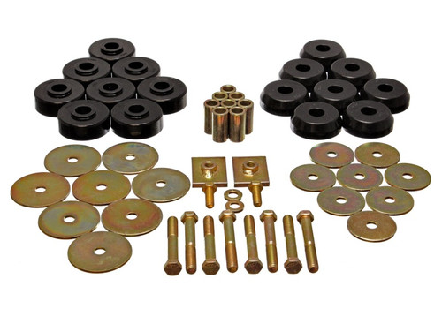Energy Suspension Body Mount Set Exc. Convertible - Black - 3.4166G