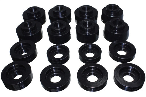 Energy Suspension 08-16 Ford F-250/F-350/F-450/F-550 Super Duty Crew Cab Black Body Mount Set - 4.4124G