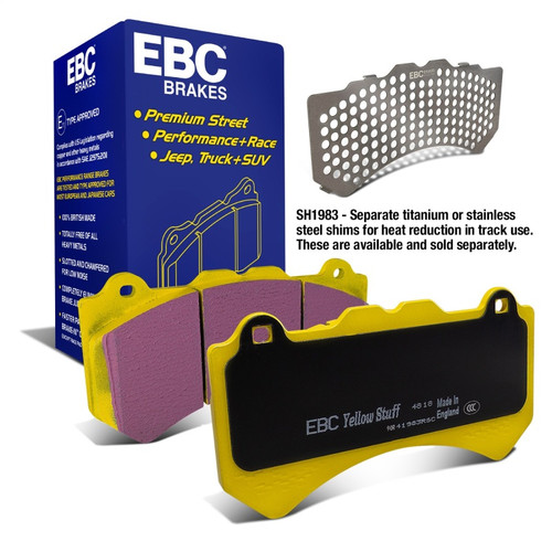 EBC 08-11 Nissan GT-R (R35) 3.8 Twin Turbo (Cast Iron Rotors) Yellowstuff Front Brake Pads - DP41983R
