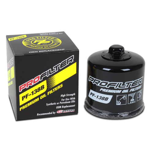 ProFilter Aprilia/Arctic Cat/Kawasaki/Suzuki Spin-On/Black/Various Performance Oil Filter - PF-138B