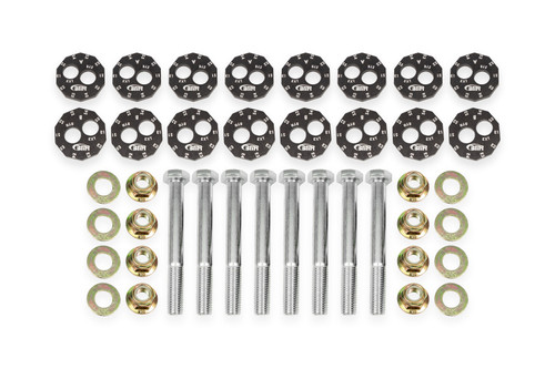 BMR 14-19 Chevrolet Corvette C7 Front & Rear Lower Control Arms Camber Bolt Kit - Black Anodized - WAK572