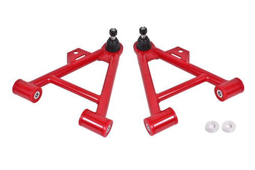 BMR 79-93 Fox Mustang Lower Non-Adj. A-Arms (Coilover Only) w/ STD. Ball Joint (Poly) - Red - AA035R