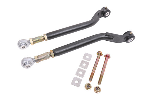 BMR 08-17 Challenger Rear On-Car Adj. Toe Rods Delrin/Rod End Combo - Black Hammertone - TR110H