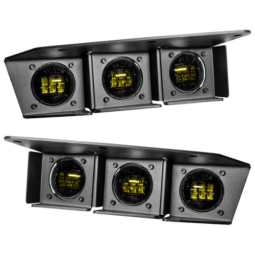 ORACLE Lighting 21-22 Ford Bronco Triple LED Fog Light Kit for Steel Bumper - Yellow - 5890-006