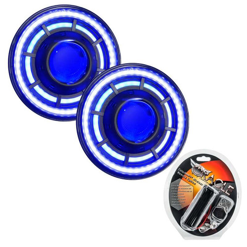 ORACLE Lighting 0718 Jeep Wrangler JK Oculus 7in ColorSHIFT Bi-LED Projector Headlights - 5876-330