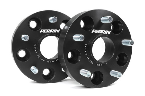 PERRIN Subaru 30mm Wheel Spacers 5x114.3 BP w/56mm Hub - Black - PSP-WHL-030BK