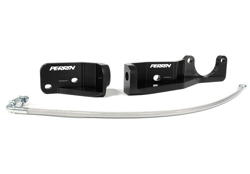 PERRIN 15-21 Subaru Impreza/WRX/STI Pitch Stop Mount & Firewall Brace - Black - PSP-DRV-112BK