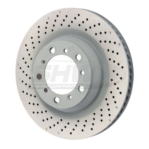 SHW 2016 Porsche Boxster Spyder w/o Ceramic Brakes Left Rear Drilled MB Brake Rotor (98135240300) - PRL39823