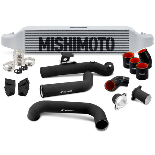Mishimoto 2022+ Honda Civic 1.5T Intercooler Kit - Silver Intercooler - Black Pipes - MMINT-CIV-22KSLWBK