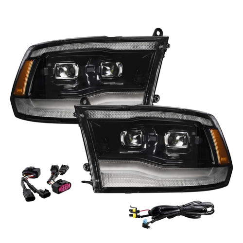 Form Lighting 2009-2018 Ram 1500/2500/3500 Sequential LED Projector Headlights (Pair) - FL0016