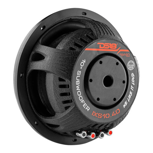 DS18 10in 600 Watts RMS 4 ohm DVC Shallow Mount Fiber Glass Subwoofer IXS Series - IXS10.4D