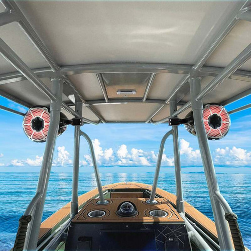 DS18 Marine And Powersports Towers 8in 125 Watts RMS RGB LED Lights White - NXL-X8TP/WH