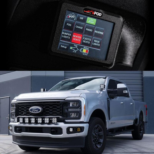 sPOD 2023+ Ford F250/F350 Super Duty BantamX Touchscreen Vehicle Power Management Kit - 870140