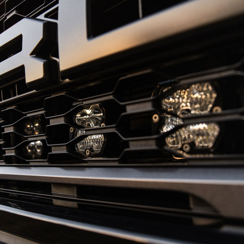 Baja Designs 2021+ Ford Raptor (Incl. 2024 R/37) Squadron Sport 2.0 Behind Grille Kit (MP) - Clear - 440016