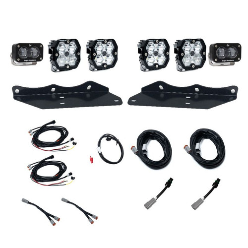 Baja Designs 17-20 Ford Raptor Squadron Pro SAE 2.0/S2 Fog Pocket Kit (SAE Fog) - Clear - 440063