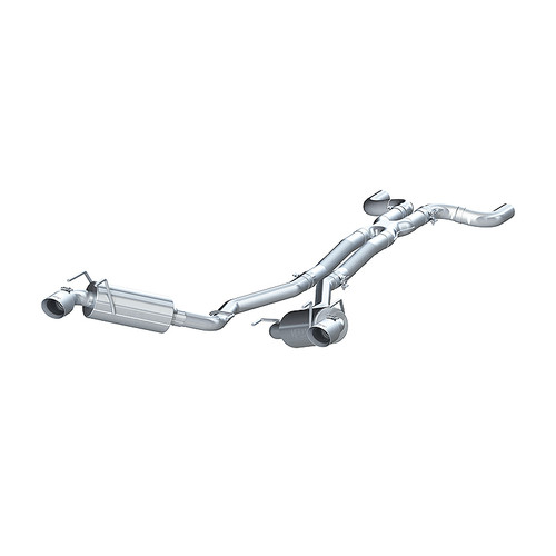 MBRP 2010 Chev Camaro V6 3.6L Dual Cat Back Round Tips (11 Conv. MUST purchase mbrpAD1710) - S7020409
