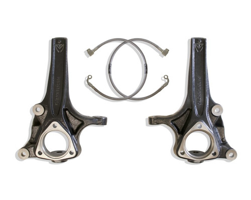 MaxTrac 19-24 RAM 1500 2WD 4in Front Lift Spindles w/Extended DOT Compliant Brake Lines - 702740