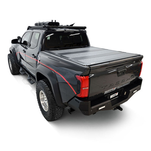 Westin 24-26 Toyota Tacoma 2WD/4WD 5ft. Bed Hard Tri-Fold Tonneau Cover - Black - 19-42785